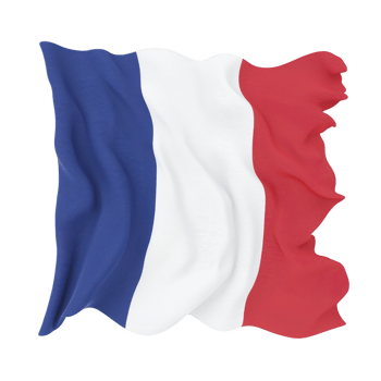 An image shows waving flag with vertical stripes of blue, white, and red, representing national flag of France. fabric appears to be gently rippling, conveying sense of movement. French flag waving png