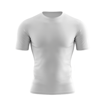 A plain white t shirt is displayed against transparent background, showcasing its simple design and short sleeves. shirt appears fitted, highlighting its casual and versatile style png