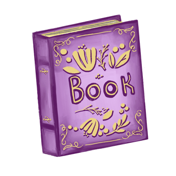 children's fairy tale book, magic book hand illustration png