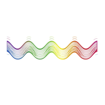 A vibrant abstract wave pattern with spectrum of colors including red orange yellow green blue and purple creating dynamic and energetic visual effect png