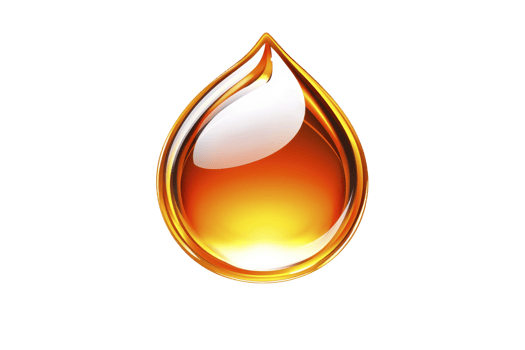 A glossy, vibrant orange droplet with reflective surface, symbolizing purity and freshness, stands out against plain background. droplet smooth curves and gradient colors create sense of fluidity png