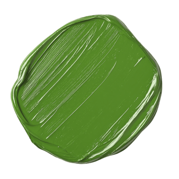 A vibrant green paint smear with textured brush strokes, creating artistic and dynamic appearance. smooth, glossy finish adds depth and interest to abstract design png