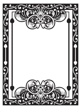 Classic Ink Frame with Decorative Flourishes vector