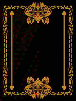 Ornamental Border Frame with Fine Details vector