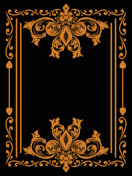 Retro Ornamental Frame with Classic Flourish vector
