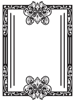 Romantic Ornamental Frame with Ink Details vector