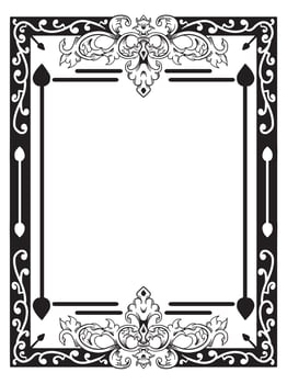 Monogram Layout with Ornamental Frame vector