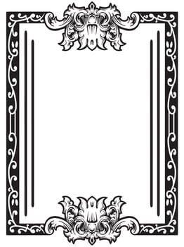 Fine Line Ornamental Frame for Decoration vector