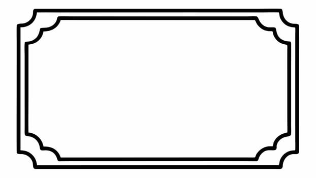 Design of A black and white outline of a frame vector