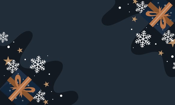 Snowflakes and Star Anise Background vector
