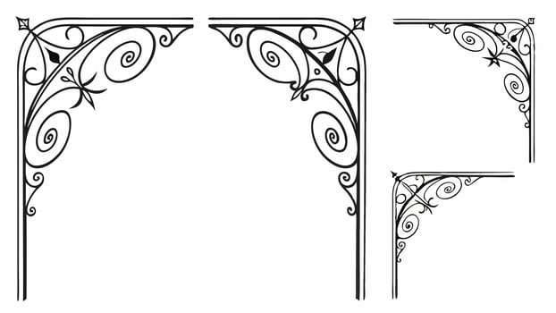 A set of four decorative archways vector