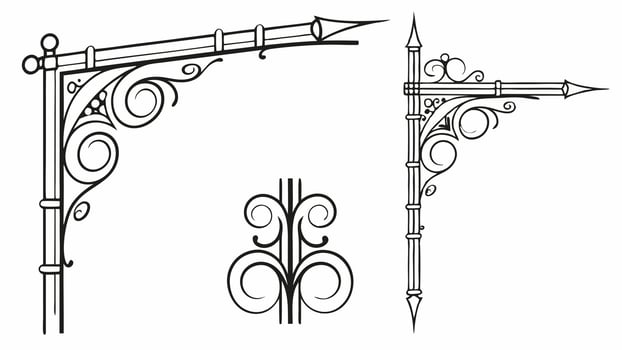 A set of three different types of street signs vector