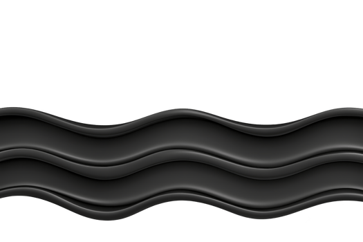A wavy, black, corrugated metal sheet with smooth texture is shown, often used in roofing or siding for industrial and residential buildings. undulating pattern adds modern aesthetic png