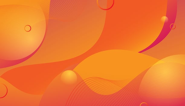 Abstract orange and pink background with circles vector