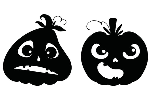 Scary Cute Pumpkin Faces for Halloween Celebration vector