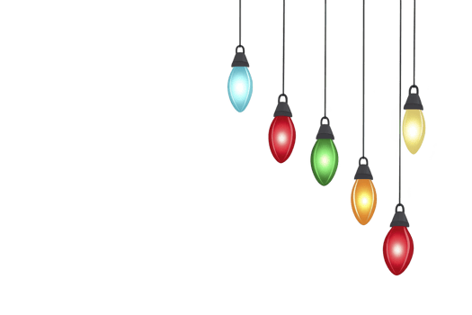 A Colorful hanging light bulbs in row create festive and cheerful atmosphere. bulbs are in various colors including blue, red, green, orange, and yellow, adding vibrancy to scene png
