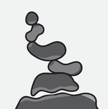 grey stone poster balance harmony stack vector