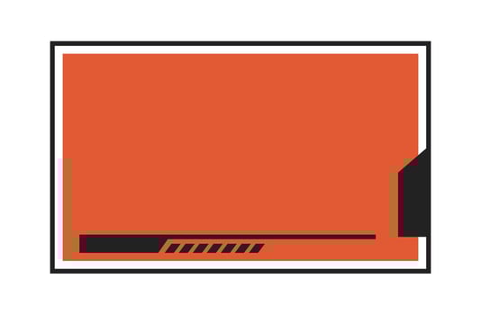 Futuristic frame for media player interface. Pop up window interface. Online stream futuristic technology style. vector