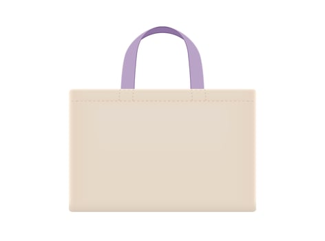 tote bag with purple handle, cloth bags blank, cotton yarn cloth bags illustration, fabric cloth bag empty for design vector
