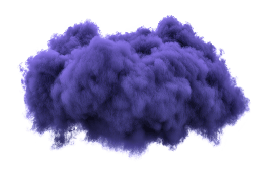 A This shows dense, fluffy purple cloud with soft texture, resembling smoke or fog effect. vibrant color and billowy form create dramatic and surreal appearance png