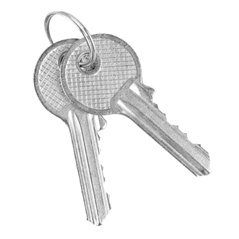Metal Apartment Key Isolated png