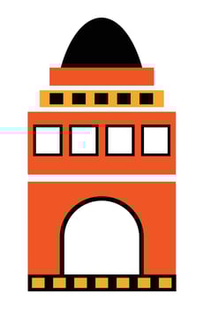 A building with a dome and a tower vector