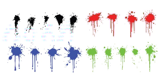 Grunge Ink Splatter Assets for Visual Impact vector