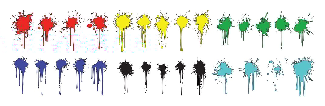 Dynamic Ink Splatter Pack for Abstract Styles vector