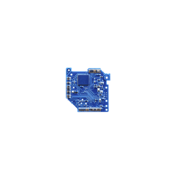 blue microcontroller board with intricate circuitry and components, isolated on transparency background, showcasing technology and innovation png