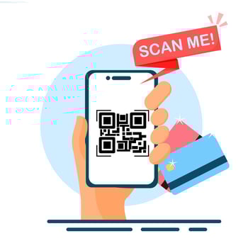 How to scan a qr code on your phone vector