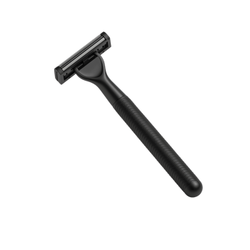 Black Plastic Razor with Multiple Blades on Transparent Background png