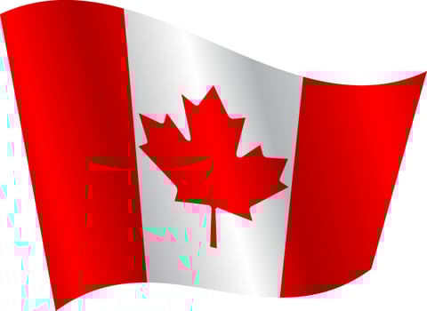 Flag of the country Canada on a white background vector