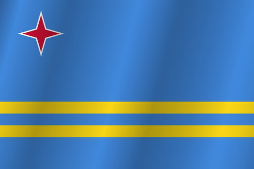 Flag of the country Aruba on a white background vector