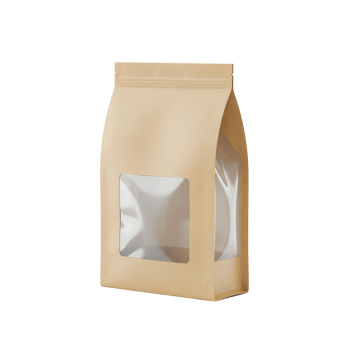 Kraft Paper Bag with Clear Window, Packaging Mockup png
