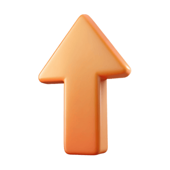 extraordinary playful elegant Arrow character pointing upwards with a simple design. Flat color, single-weight stroke, clean lines with Scalable Design. professional png