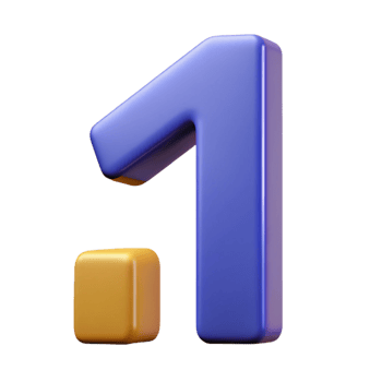 iconic geometric A simple number with a straight line. Clean lines, minimal, with Scalable Design. authentic png