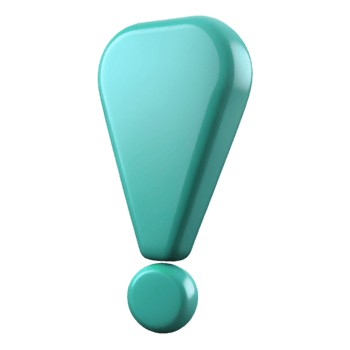bold dazzling Exclamation mark pictogram. Geometric shape, clean lines, flat color with Scalable Design. masterfully captured png