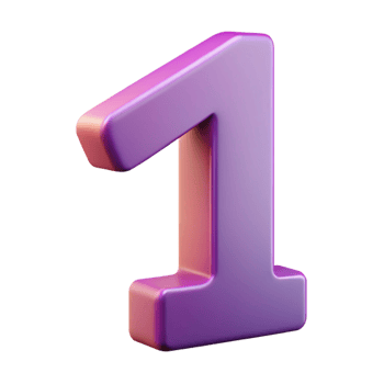 serene reflective elegant A simple number with a straight line. Clean lines, minimal, with Scalable Design. 4K png