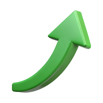joyful dazzling Minimalist upward arrow, clean lines, flat green with Scalable Design. elite png