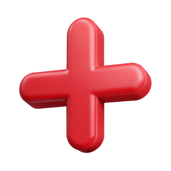 passionate immaculate Single-weight stroke forms a crisp plus sign in ruby red. with Scalable Design. premium png