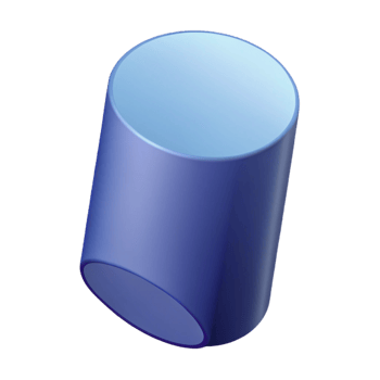 peaceful immaculate Isometric drawing of a cylinder. Crisp edges, flat color, with Scalable Design. refined png