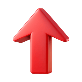 peaceful spectacular Abstract arrow pointing upwards. Clean lines, flat red color, and with Scalable Design. ultra HD png
