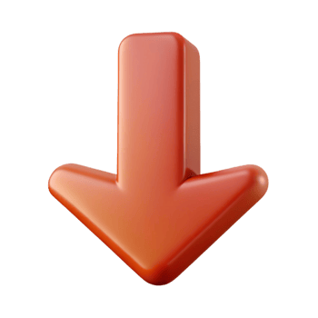 splendid victorian Arrow pointing downwards. Crisp edges, minimal design with Scalable Design. precision png