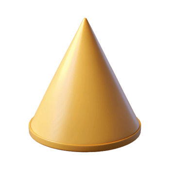 serene art deco Geometric monoline cone. Single-weight stroke, flat color with Scalable Design. masterfully captured png