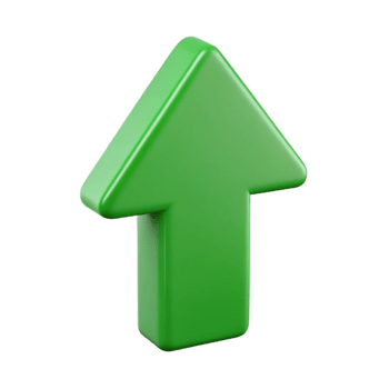 mesmerizing notable Geometric arrow pointing upwards. Crisp edges and flat green color with Scalable Design. png