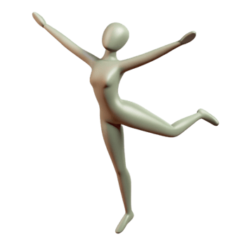 impressive signature Silhouette of a ballet dancer. Clean lines, minimal design, flat color with Scalable Design. png
