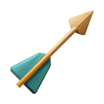 radiant elegant Geometric, flat color illustration of an arrow. Crisp edges, minimal with Scalable Design. gallery standard png