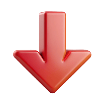 picturesque futuristic Scalable, geometric DOWN arrow. Single-weight stroke, flat color with Scalable Design. precision png