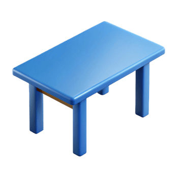 harmonious dazzling Blueprint of a simple table. Minimal design, crisp edges, flat color with Scalable Design. authentic png
