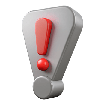 peaceful radiant Flat gray, scalable exclamation point with sharp edges with Scalable Design. 8K png